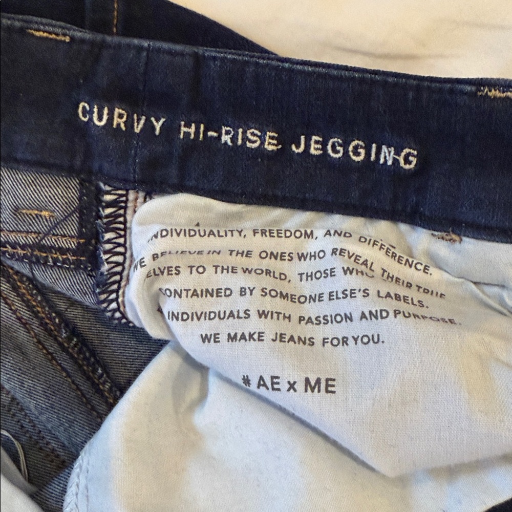American Eagle Outfitters Navy Curvy High Rise Jegging size 10L - Picture 3 of 5